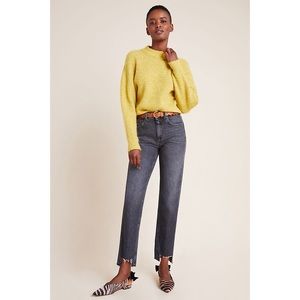 Anthropologie Closed Gloria High-Rise Frayed Straight Jeans